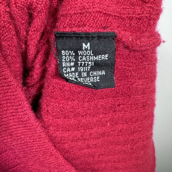 Vtg Betsey Johnson Red Wool Cashmere Cable Knit Sweater Dress Women’s Size M - Picture 6 of 7